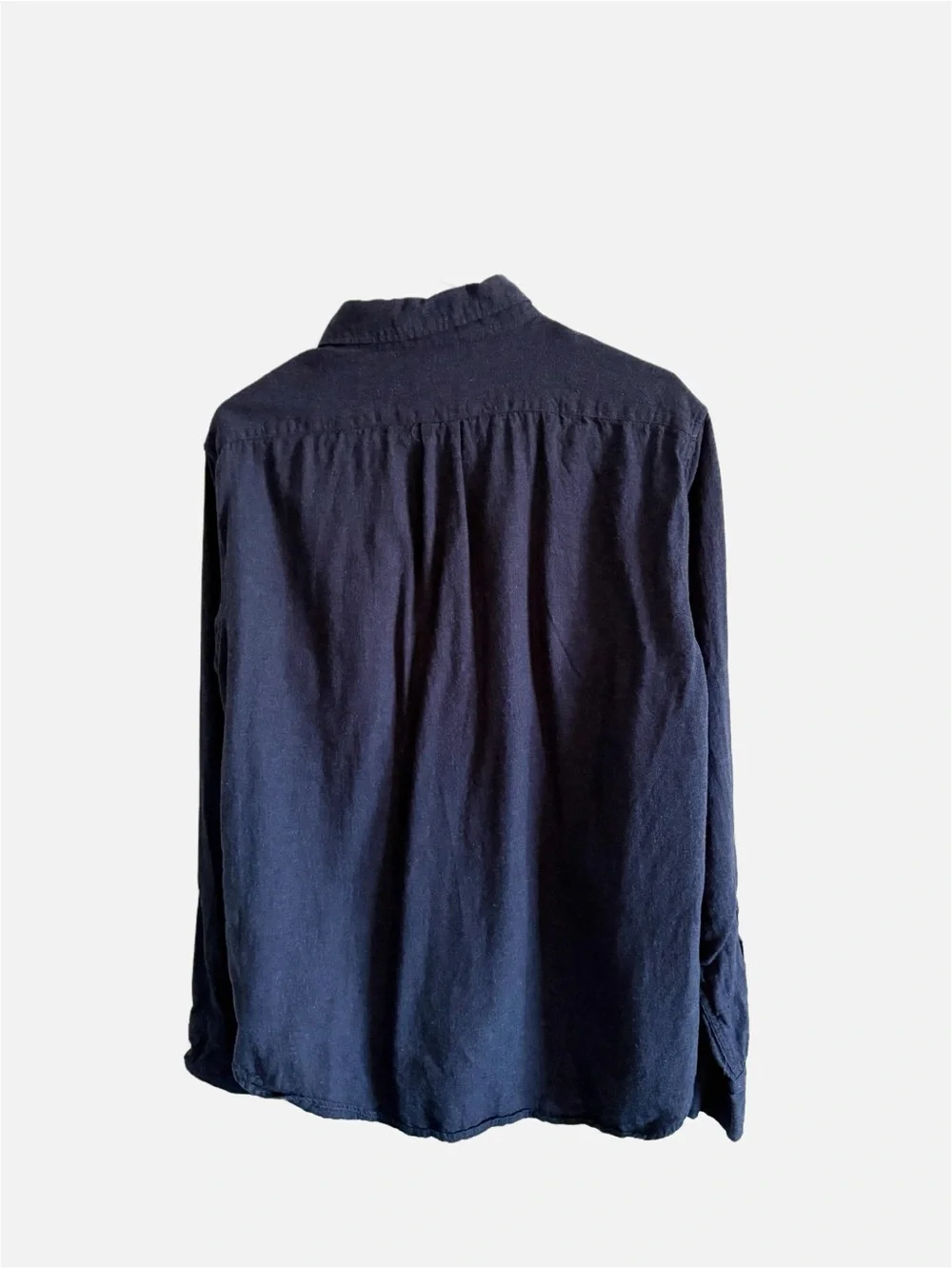 J.Crew Brushed Twill Mens Dark Blue Button Down Shirt Lightweight Cotton
